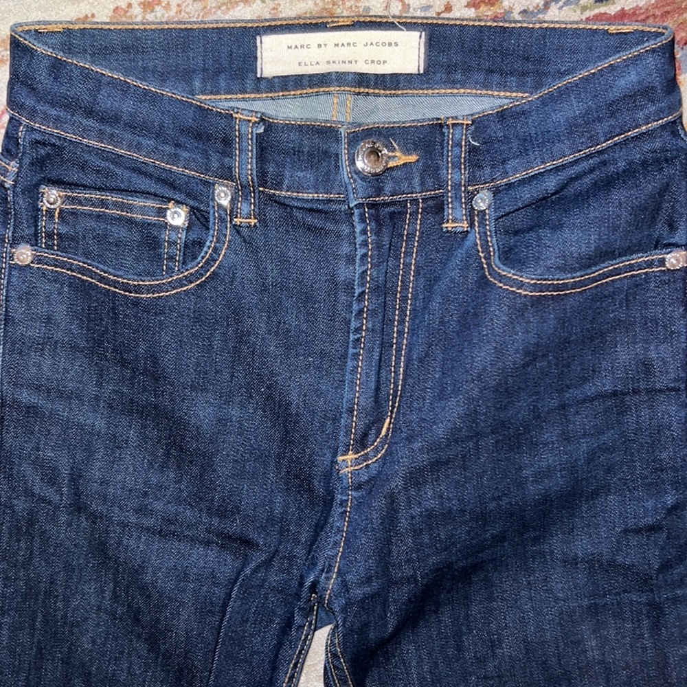 Marc By Marc Jacobs Ella Skinny Crop Rinse Wash Size 25 - Picture 4 of 6